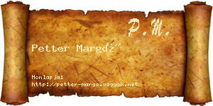 Petter Margó névjegykártya
